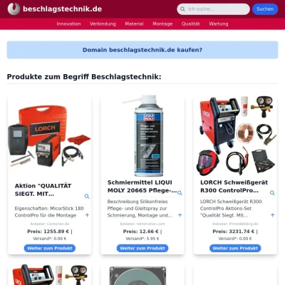 Screenshot beschlagstechnik.de