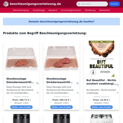 Screenshot beschleunigungsverletzung.de