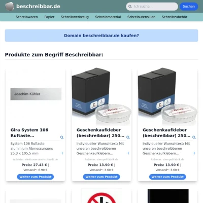 Screenshot beschreibbar.de