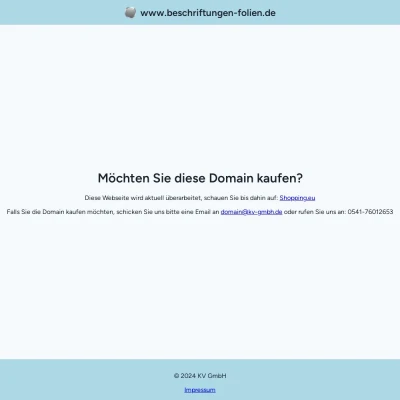 Screenshot beschriftungen-folien.de