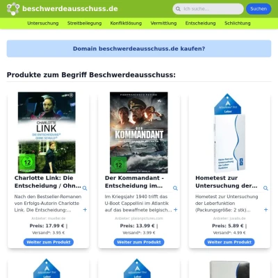 Screenshot beschwerdeausschuss.de