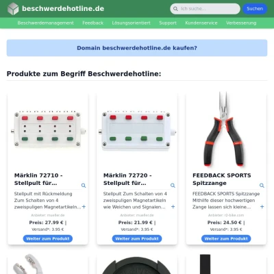 Screenshot beschwerdehotline.de