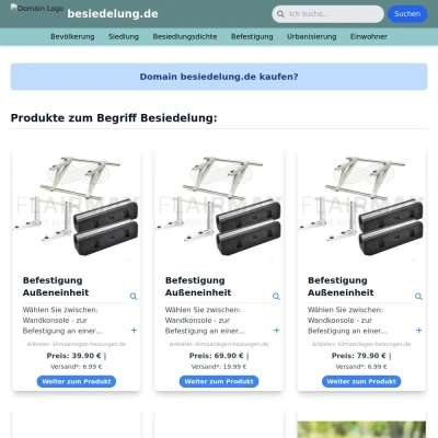 Screenshot besiedelung.de