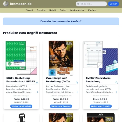 Screenshot besmazon.de