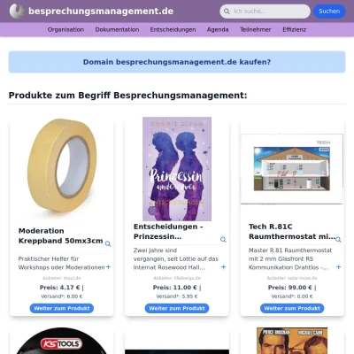 Screenshot besprechungsmanagement.de