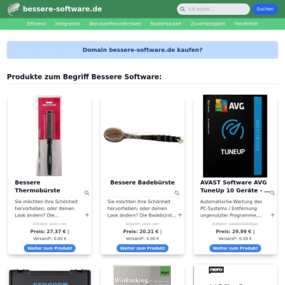 Screenshot bessere-software.de