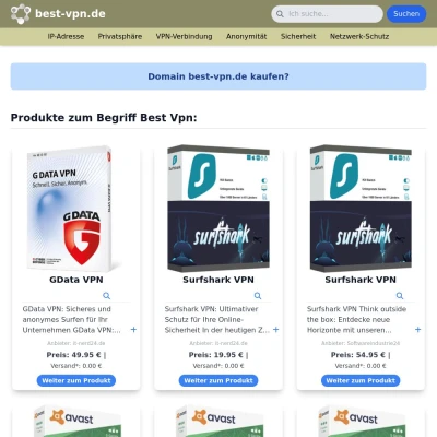 Screenshot best-vpn.de