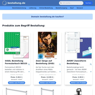 Screenshot bestallung.de