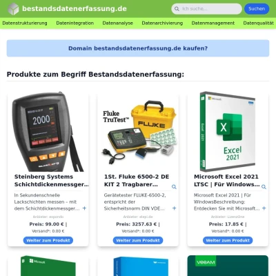 Screenshot bestandsdatenerfassung.de