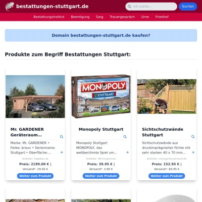 Screenshot bestattungen-stuttgart.de