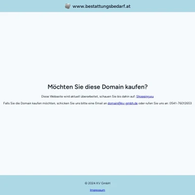 Screenshot bestattungsbedarf.at