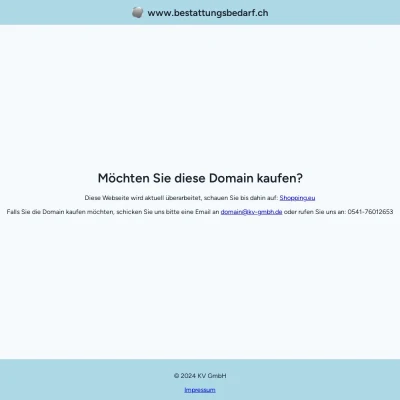 Screenshot bestattungsbedarf.ch