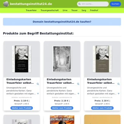 Screenshot bestattungsinstitut24.de