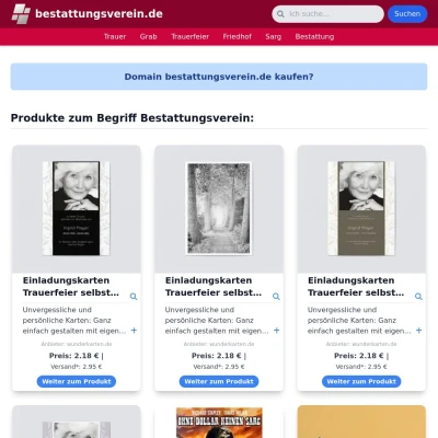 Screenshot bestattungsverein.de