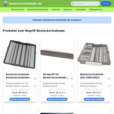 Screenshot besteckschublade.de