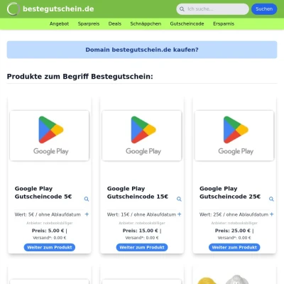 Screenshot bestegutschein.de