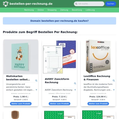 Screenshot bestellen-per-rechnung.de