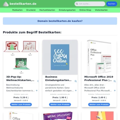Screenshot bestellkarten.de