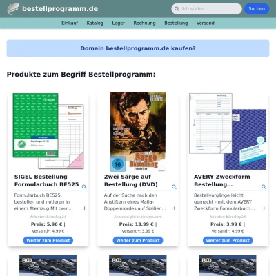 Screenshot bestellprogramm.de
