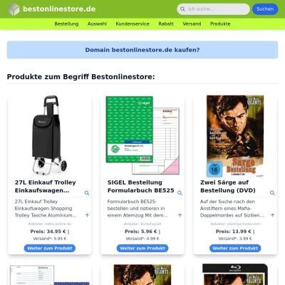 Screenshot bestonlinestore.de