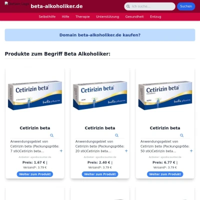 Screenshot beta-alkoholiker.de