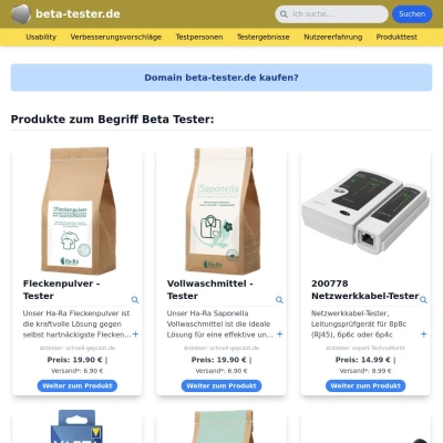 Screenshot beta-tester.de