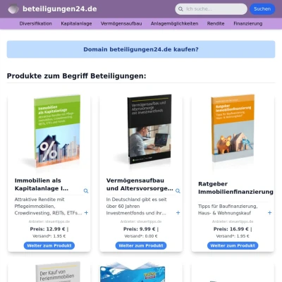 Screenshot beteiligungen24.de