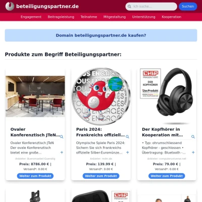 Screenshot beteiligungspartner.de