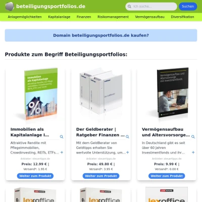 Screenshot beteiligungsportfolios.de