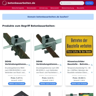 Screenshot betonbauarbeiten.de