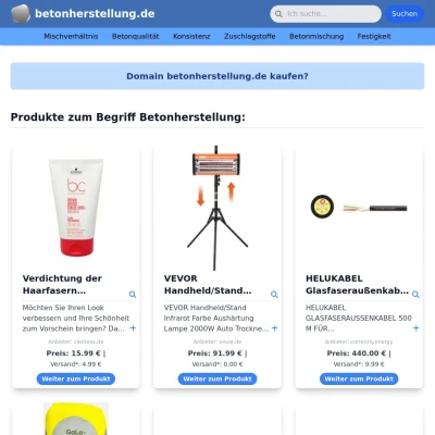 Screenshot betonherstellung.de