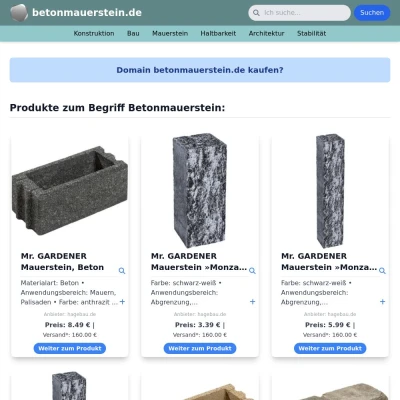 Screenshot betonmauerstein.de