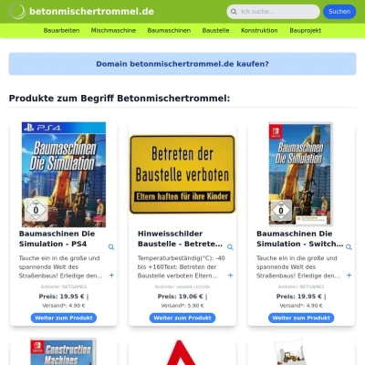 Screenshot betonmischertrommel.de