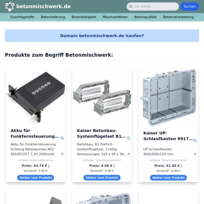 Screenshot betonmischwerk.de