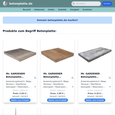 Screenshot betonplatte.de