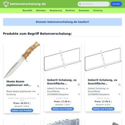 Screenshot betonverschalung.de