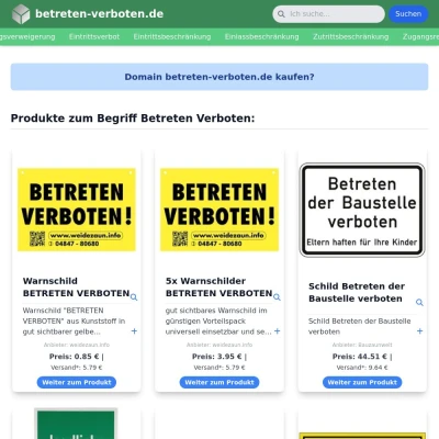 Screenshot betreten-verboten.de