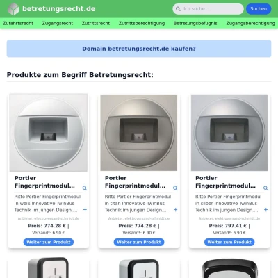 Screenshot betretungsrecht.de