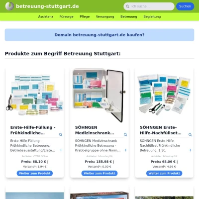 Screenshot betreuung-stuttgart.de