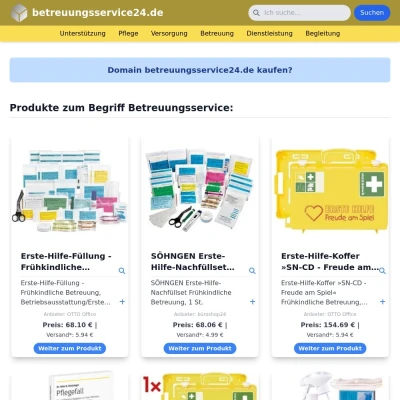 Screenshot betreuungsservice24.de