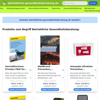 Screenshot betriebliche-gesundheitsberatung.de