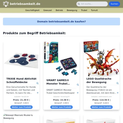 Screenshot betriebsamkeit.de