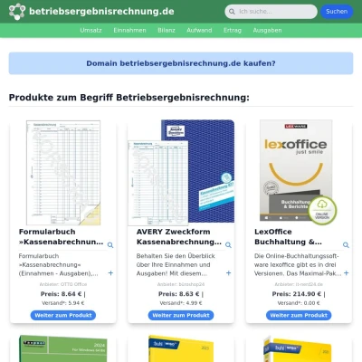 Screenshot betriebsergebnisrechnung.de