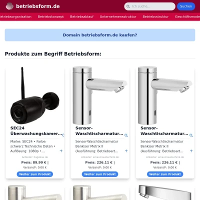 Screenshot betriebsform.de