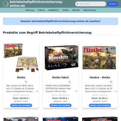 Screenshot betriebshaftpflichtversicherung-online.de