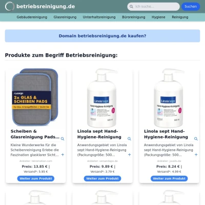 Screenshot betriebsreinigung.de