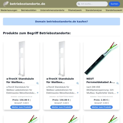 Screenshot betriebsstandorte.de