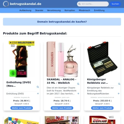 Screenshot betrugsskandal.de