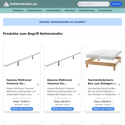 Screenshot bettenstudio.eu