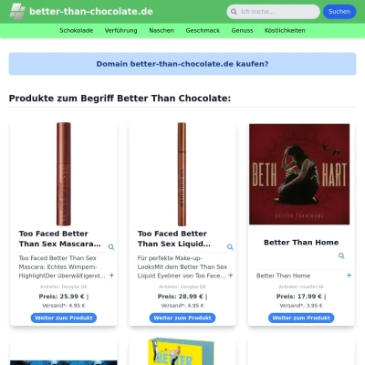 Screenshot better-than-chocolate.de